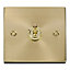 Satin / Brushed Brass 1 Gang 2 Way 10AX Toggle Light Switch - SE Home