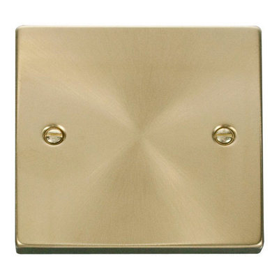 Satin / Brushed Brass 1 Gang Blank Plate - SE Home