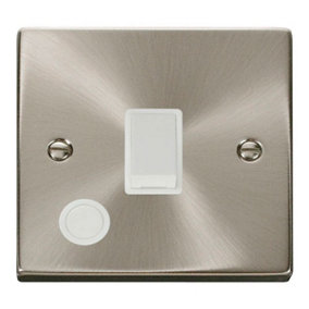 Satin / Brushed Chrome 1 Gang 20A DP Switch With Flex - White Trim - SE Home