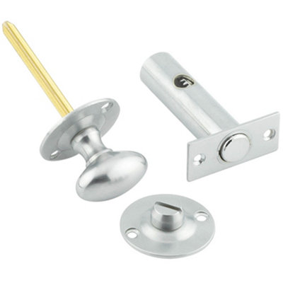 Satin Chrome Bathroom Mortice Bolt for Secure Privacy - Sliding Bathroom Toilet Door Bolt