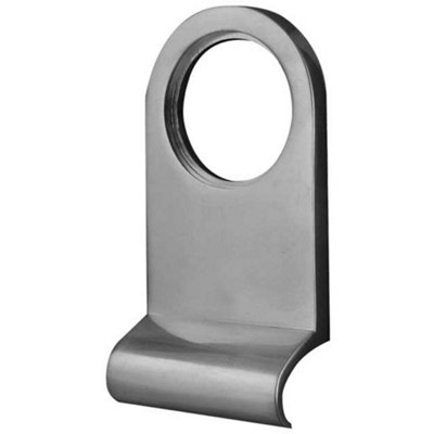 Satin Chrome Plain Cylinder Pulls 86x44mm for Modern Interiors - Door Lock Finger Pull