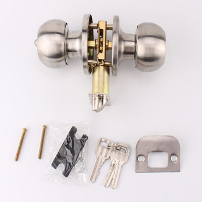 Satin Chrome Privacy Knob Set Tulip Design Door Lock for Interior Doors ...