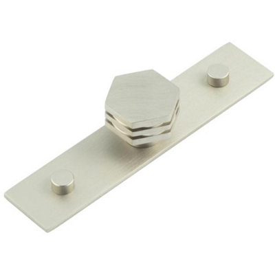 Satin Nickel 30mm Hexagonal Cupboard Knob for Stylish Interiors - Kitchen Cabinet Knob