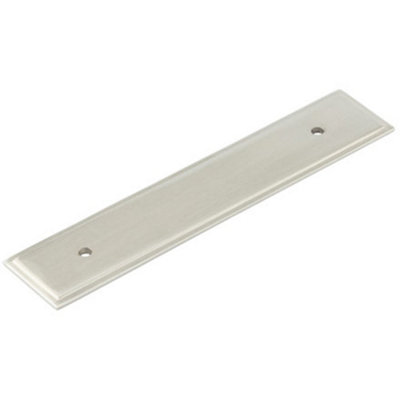 Satin Nickel Cabinet Handle Backplate 140x30mm - Elegant Design - Kitchen Drawer Pull Handle