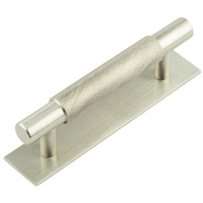 Satin Nickel Cabinet Handle with 96mm Center Ctrs for Modern Interiors - Kitchen Drawer Pull Handle