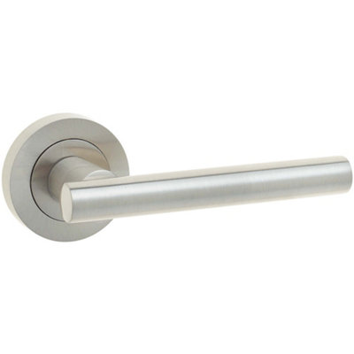 Satin Nickel Door Handle for Modern Interiors - Interior Handle