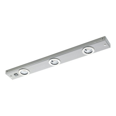 Satin Nickel Flush Ceiling Light with LED Bulbs and Rocker Switch