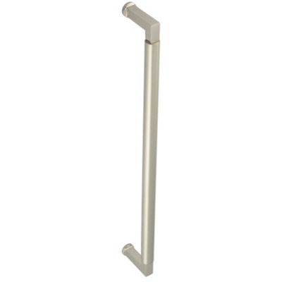 Satin Nickel Pull Handle 425mm with Bolt Through Fixing for Stylish Interiors - Door Handle