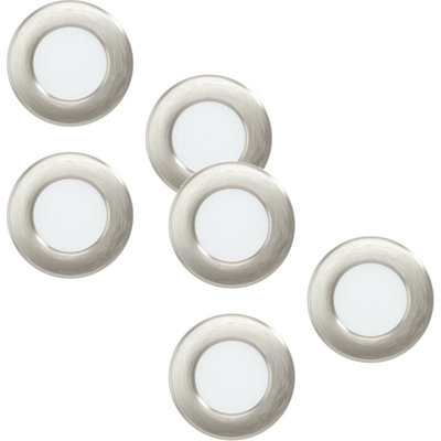 Satin Nickel Recessed Ceiling Downlight 2 Pack and 3 Pack - 2.7W LED Indoor Lighting