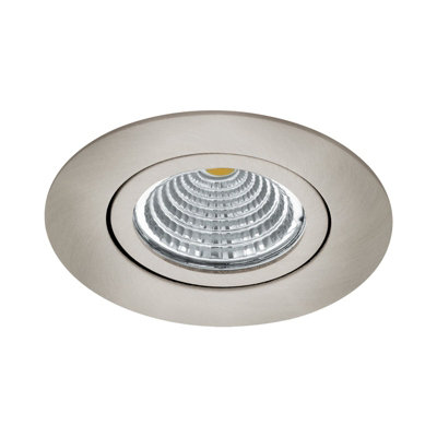 Satin Nickel Round LED Downlight for Wall and Ceiling - 6W Built-in Spotlight