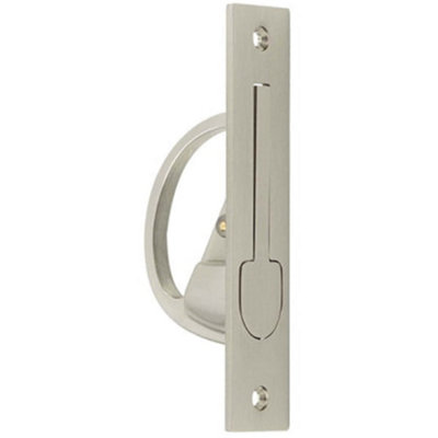 Satin Nickel Sliding Door Edge Pull for Modern Homes - Door Handle