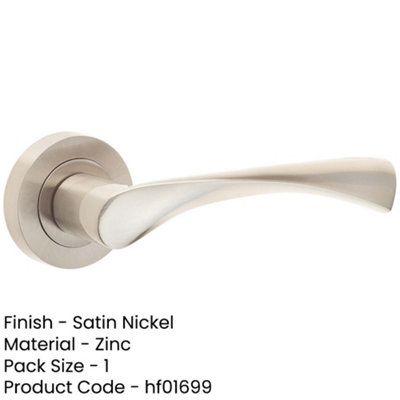 Satin Nickel Twirl Door Handle on Rose for Stylish Interiors - Interior ...