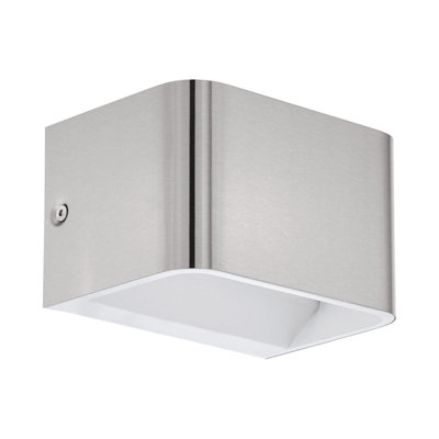 Satin Nickel Wall Light with LED Bulb - Adjustable Height and Modern Design