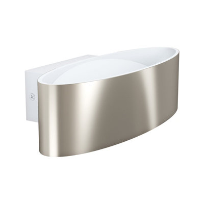 Satin Nickel Wall Light with LED Bulb - Modern Design for Home Decor