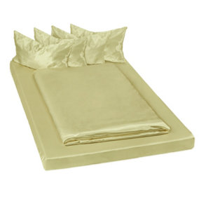 Satin sheets bedding set 150x200cm 6 PCs - green