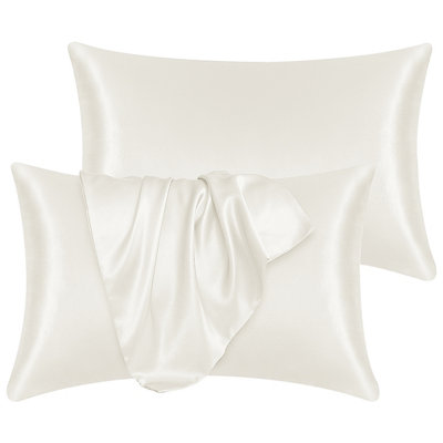 Satin Silk Pillowcase Ultra Soft Pillow Covers for Hair & Skin Pillowcases Pack of 4