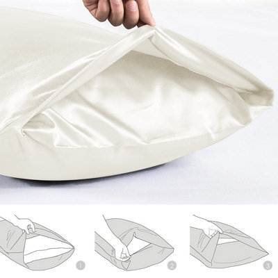 Satin Silk Pillowcase Ultra Soft Pillow Covers for Hair & Skin Pillowcases Pack of 4