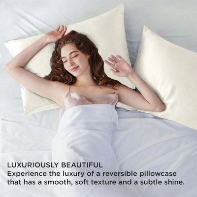 Satin Silk Pillowcase Ultra Soft Pillow Covers for Hair & Skin Pillowcases Pack of 4