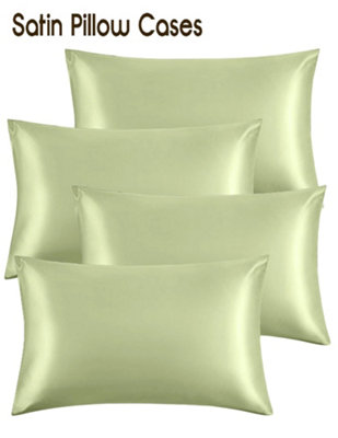 Satin Silk Pillowcase Ultra Soft Pillow Covers For Hair & Skin Pillowcases Pack of 8