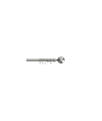 Satin Silver Finesse Extendable Curtain Pole 22-25mm 120cm -210cm