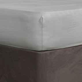 Satin Stripe Fitted Sheet Bed Hotel Luxury Hotel Bedroom