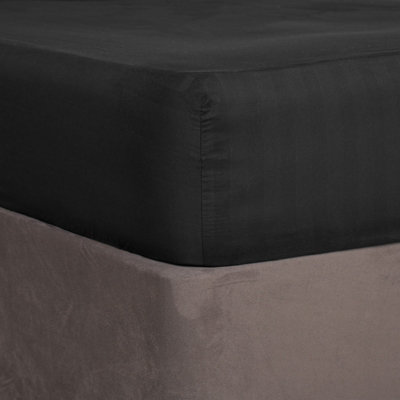 Satin Stripe Fitted Sheet Bed Hotel Luxury Hotel Bedroom