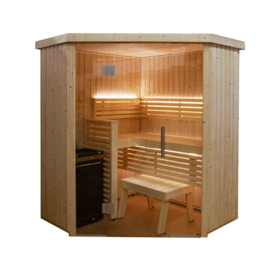 Portable Infrared Home Sauna Tent With Heating Foot Pad & Big Chair – 3.2' X 3.2' X 6.0' Personal Sauna Box (Black)