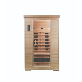 SaunaMed 2 Person Indoor Classic Hemlock FAR Infrared Sauna EMR Neutral™
