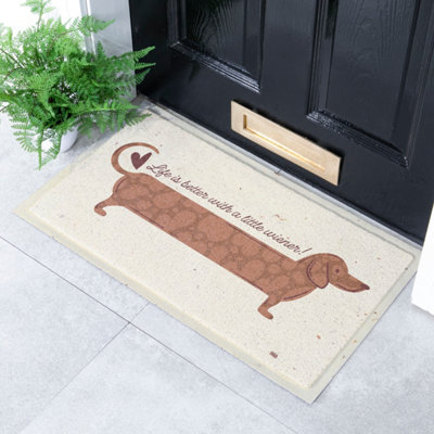 Sausage Dog Indoor Outdoor Doormat 70x40cm DIY at B Q