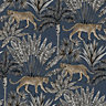 Savanna Cheetah Wallpaper Blue Grandeco 163801