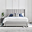 Savannah Grey Mist Upholstered - Double Drawer Bed Frame Only
