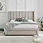 Savannah Natural Oat Upholstered - King Size Drawer Bed Frame Only