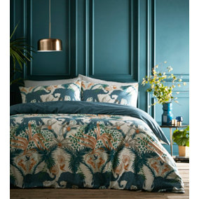 Savannah Teal Double Duvet Cover and Pillowcases