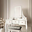 Savannah x Nikita White LED Mirror Dressing Table and Mirror Jewellery Cabinet 2 Piece Set