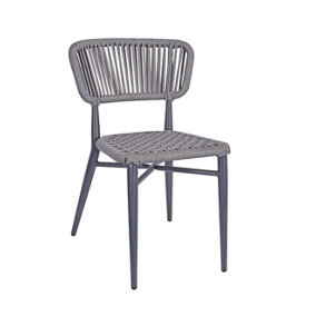 Savilo Outdoor Garden Patio Side Chair Grey