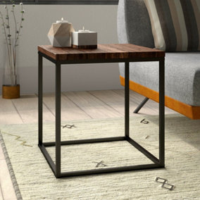 Savona Side Table/Industrial Style Table (Vintage/Black)