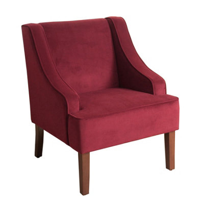 Savoy Velvet Armchair - Berry Merlot