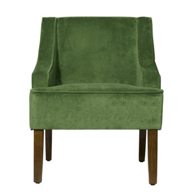 Savoy Velvet Armchair - Dark Green