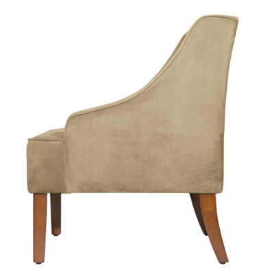 Savoy Velvet Armchair - Tan Mocha