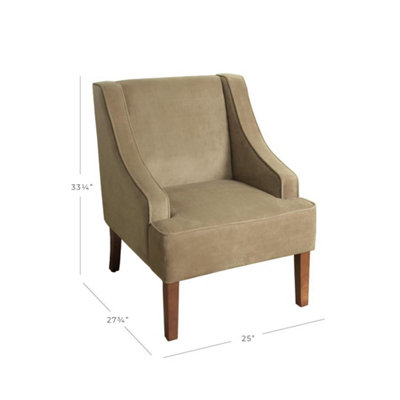 Savoy Velvet Armchair - Tan Mocha