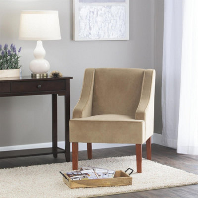 Savoy Velvet Armchair - Tan Mocha