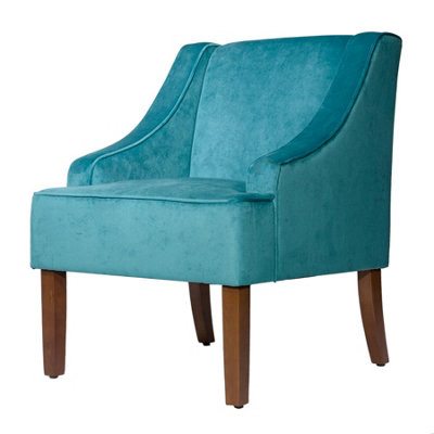 Savoy Velvet Armchair - Teal Poly