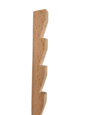Saw Tooth Solid Beech Wood Bracket 22mm x 12mm