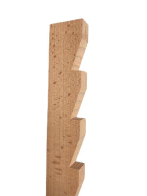 Saw Tooth Solid Beech Wood Bracket 33mm x 16mm