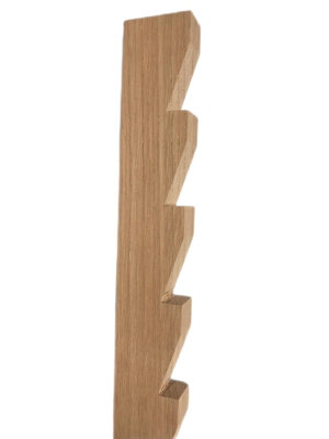 Saw Tooth Solid Oak Wood Bracket 33mm x 16mm