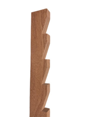 Saw Tooth Solid Sapele Wood Bracket 33mm x 16mm