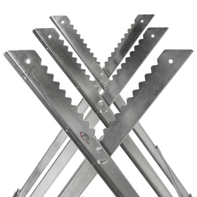 Sawhorse type 2 metal folding - silver