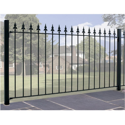 SAXA Metal Spear Top Garden Fence Panel 1830mm (6ft) GAP x 950mm High SAZP01 - 3