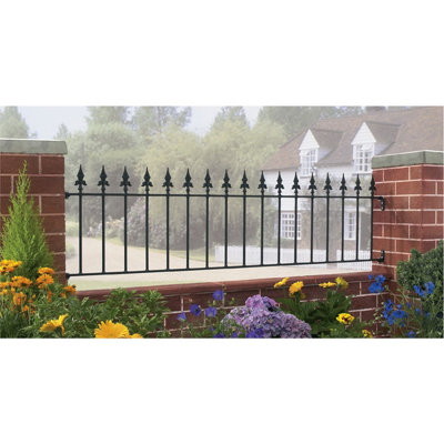 SAXA Metal Spear Top Garden Railing Panel 1830mm (6ft) GAP x 490mm High SAZP03 - 3
