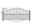 SAXA Spear Top Arched Metal Driveway Gate 2743mm GAP x 1245mm High SAZP16